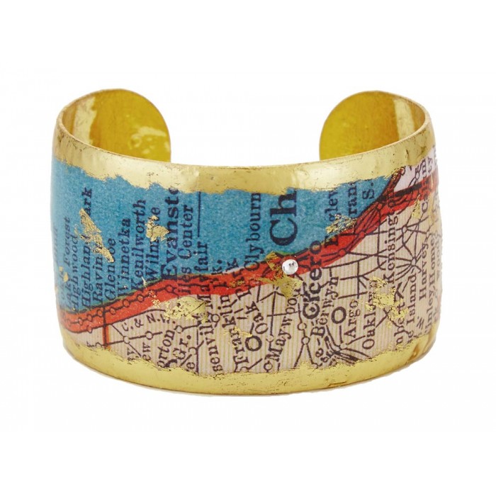 Chicago Map Cuff – The Bronze Lady