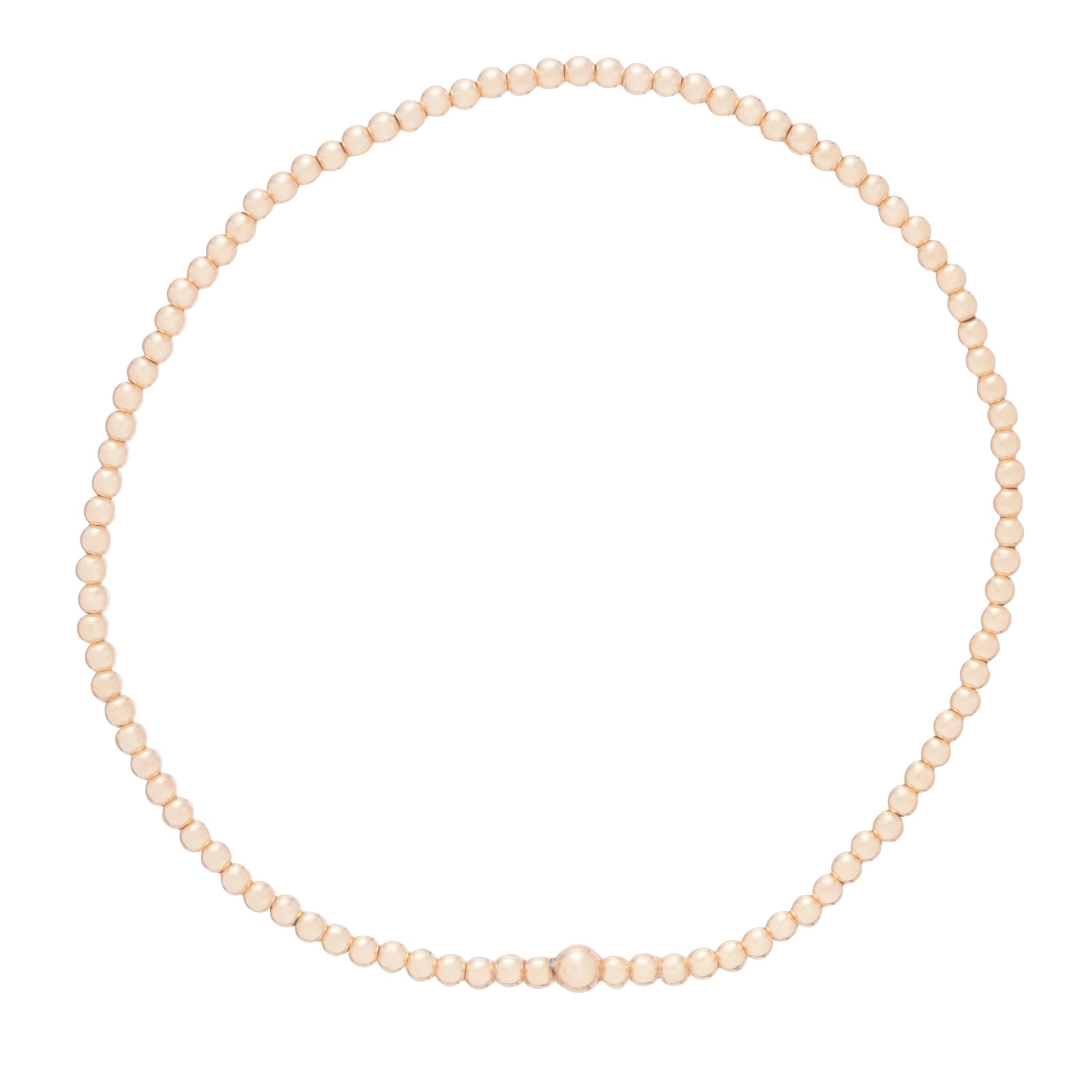 Classic Gold 2mm Bead Bracelet – The Bronze Lady