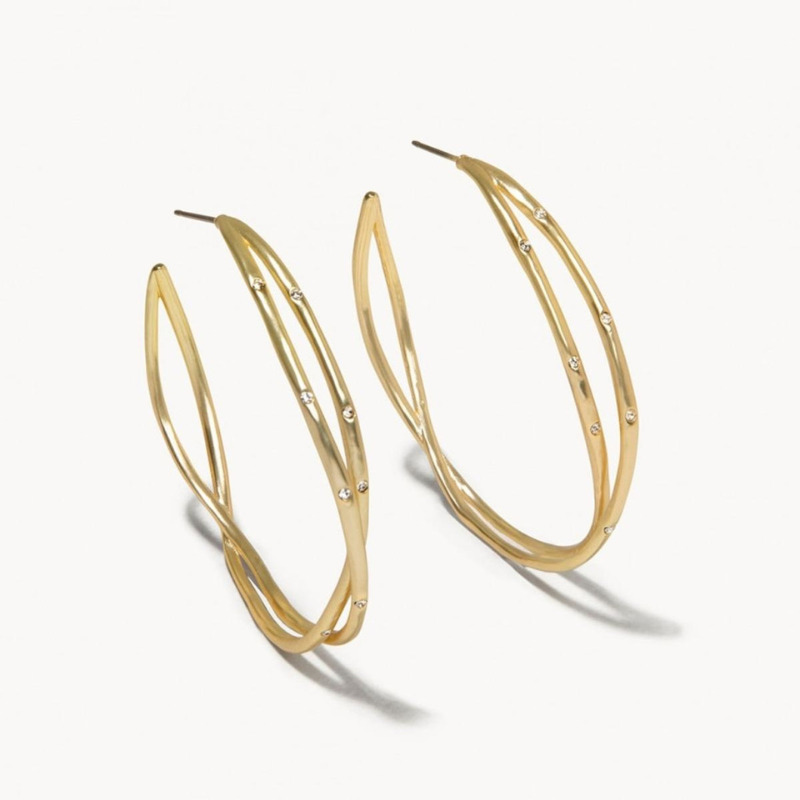 Sprinkles Hoop Earrings Gold/ Crystal – The Bronze Lady